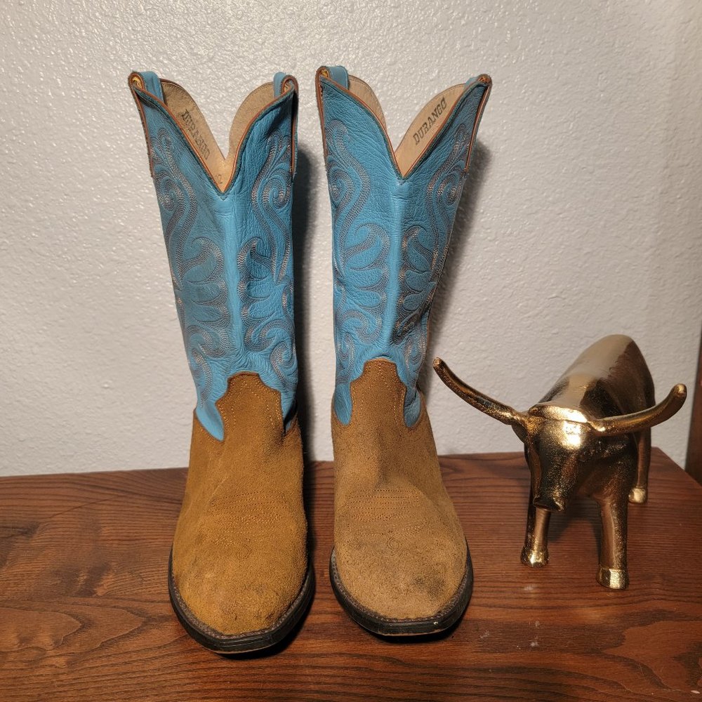 Durango Turqous vintage Cowboy boots 9.5